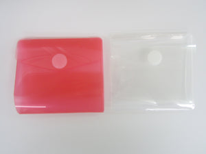 マスクケース　透明+ピンク　